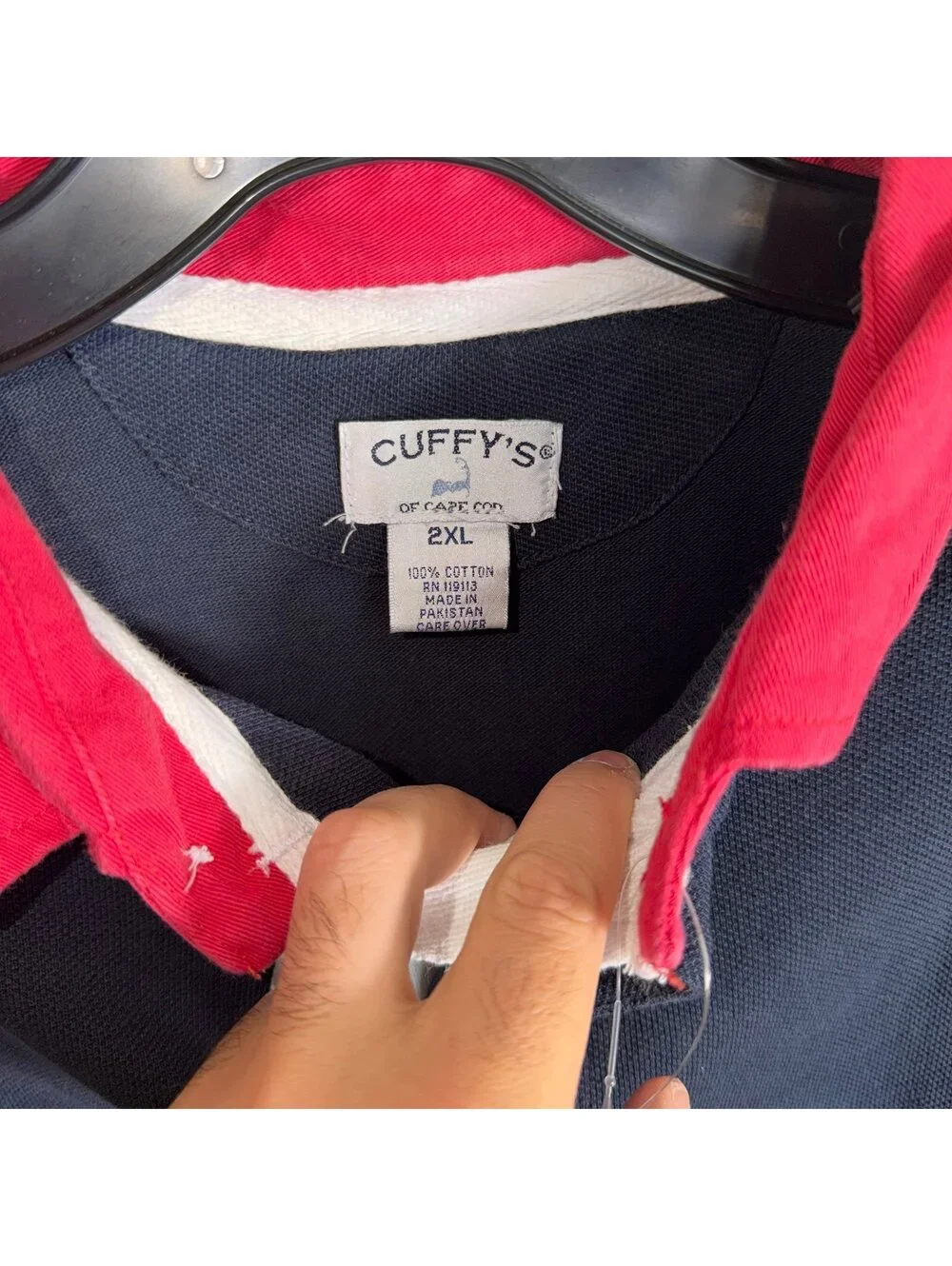 Cuffys Cape Cod Rugby Polo Mens 2XL Vtg y2k 90s Rare
